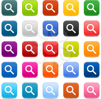 Royalty Free Clipart Image of a Bunch of Search Icons