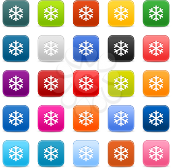 Royalty Free Clipart Image of Snowflake Icons