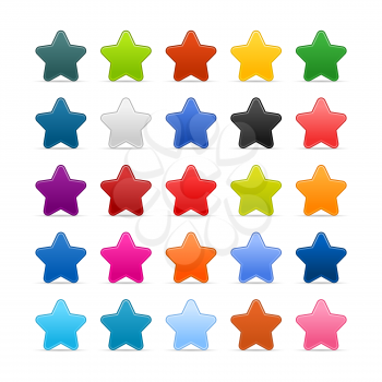 Royalty Free Clipart Image of Colourful Stars