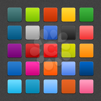 Royalty Free Clipart Image of Colourful Square Computer Buttons