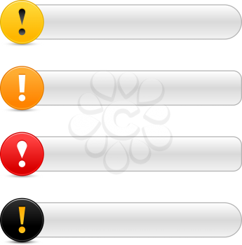 Royalty Free Clipart Image of Warning Buttons