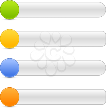 Royalty Free Clipart Image of a Set of Four Buttons