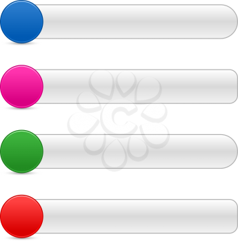 Royalty Free Clipart Image of a Set of Four Computer Buttons