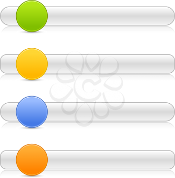 Royalty Free Clipart Image of Four Computer Buttons