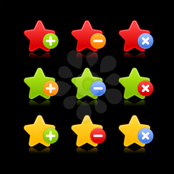 Royalty Free Clipart Image of Star Icons