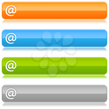 Royalty Free Clipart Image of a Set of Email At Signs