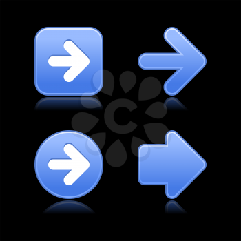 Royalty Free Clipart Image of Blue Arrows