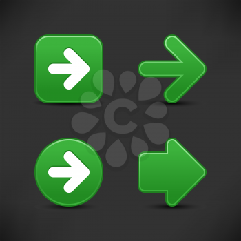 Royalty Free Clipart Image of Green Arrow Icons