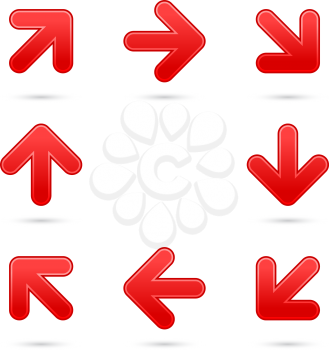 Royalty Free Clipart Image of a Bunch of Arrows