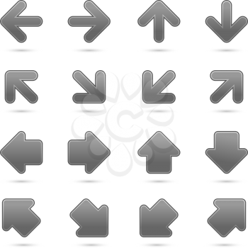 Royalty Free Clipart Image of a Bunch of Arrow Icons