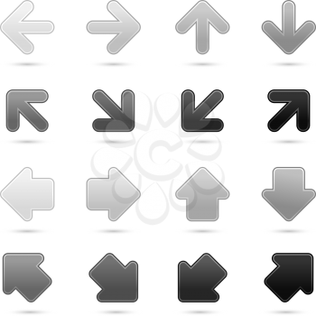 Royalty Free Clipart Image of a Bunch of Arrow Icons