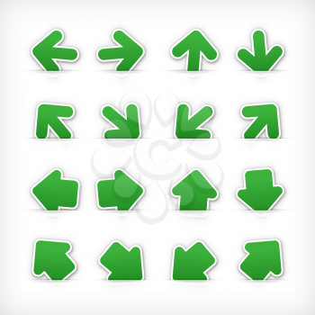 Royalty Free Clipart Image of a Set of Arrow Stickers