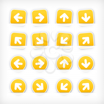 Royalty Free Clipart Image of a Set of Arrow Stickers