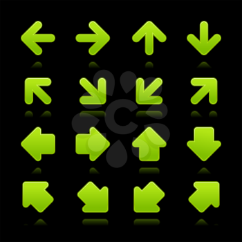 Royalty Free Clipart Image of a Set of Arrow Icons