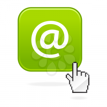 Royalty Free Clipart Image of an Email Icon and Cursor