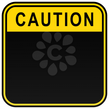 Royalty Free Clipart Image of a Caution Sign