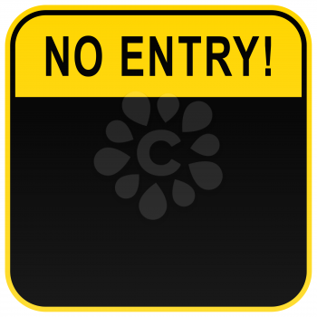 Royalty Free Clipart Image of a No Entry Sign