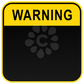 Royalty Free Clipart Image of a Warning Sign