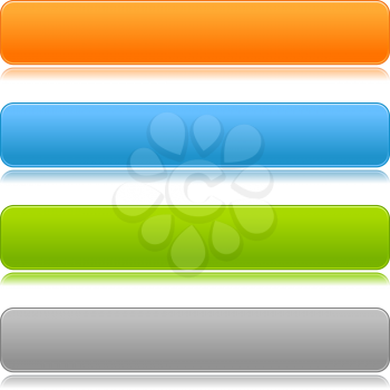 Royalty Free Clipart Image of a Set of Blank Buttons