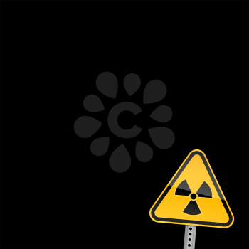 Royalty Free Clipart Image of a Radioactive Sign