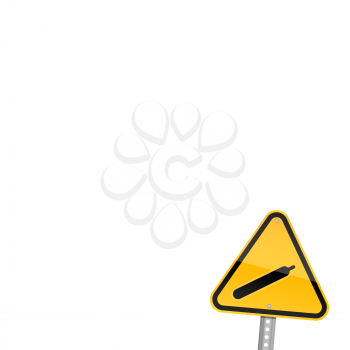 Royalty Free Clipart Image of a Compressed Gas Sign