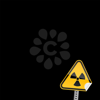 Royalty Free Clipart Image of a Radioactive Sign
