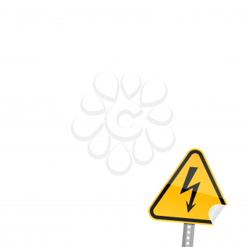 Royalty Free Clipart Image of a High Voltage Sign