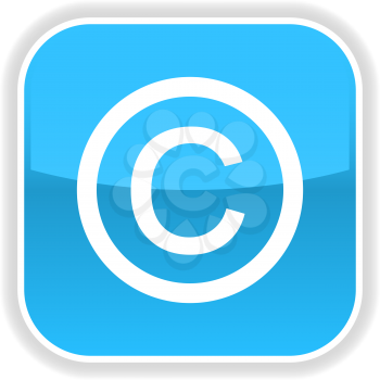 Royalty Free Clipart Image of a Copyright Icon