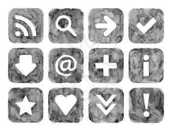 Royalty Free Clipart Image of a Set of Web Icons