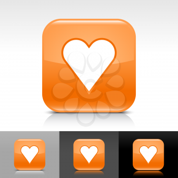 Royalty Free Clipart Image of a Set of Heart Icons
