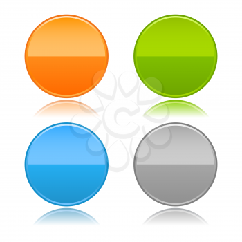 Royalty Free Clipart Image of a Set of Circular Icons