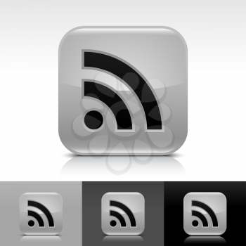 Royalty Free Clipart Image of a Set of RSS Feed Icons