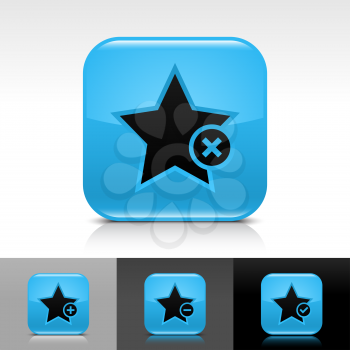 Royalty Free Clipart Image of a Set of Star Icons