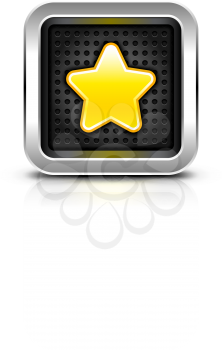 Royalty Free Clipart Image of a Gold Star Icon