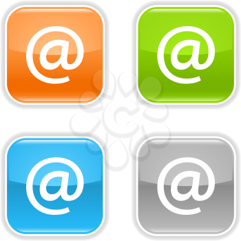 Royalty Free Clipart Image of Email At Icons
