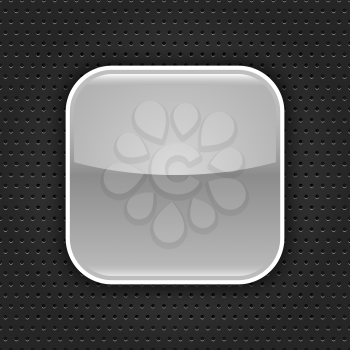 Royalty Free Clipart Image of a Square Button