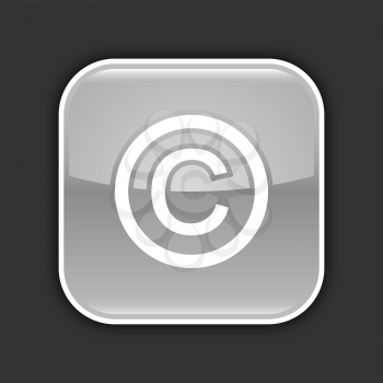 Royalty Free Clipart Image of a Copyright Icon