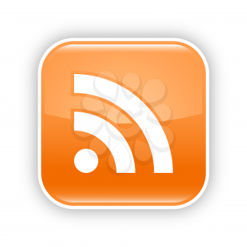 Royalty Free Clipart Image of an RSS Feed Icon