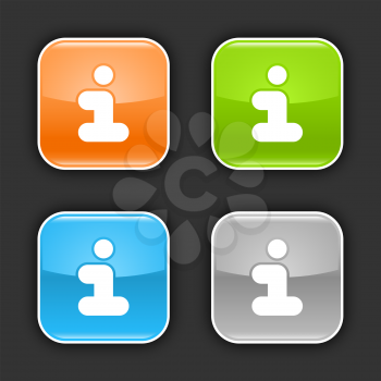 Royalty Free Clipart Image of a Set of Info Icons
