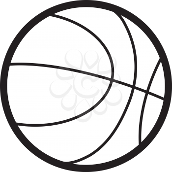 Royalty Free Clipart Image of a Basketball Outline
