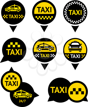 Taxi - Emblems, vector illustration