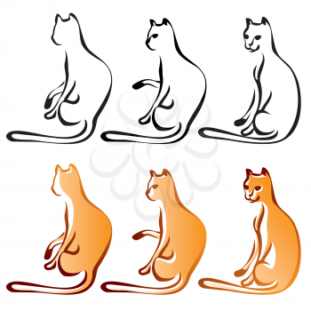 Cats Line Art Color, Set