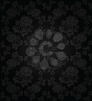Corduroy dark background,  flowers texture fabric