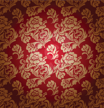 Curtains, seamless pattern, ornament floral, design element
