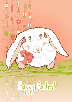 Greeting card for congratulations on the occasion of Easter