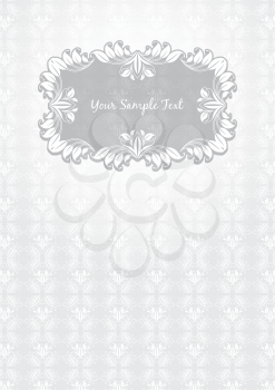 Floral pattern and frame-template