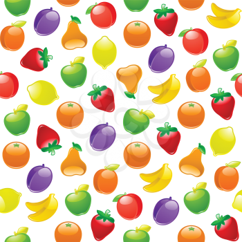 Fruit to background, seamless pattern, vector design element