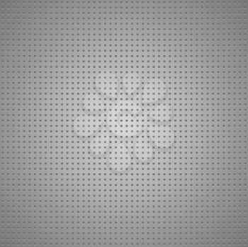 Structured gray metallic perforated sheet, vector design