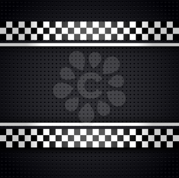 Structured metallic perforated for race sheet gray template, vector illustration 10eps