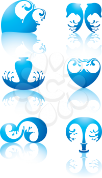 Symbols of water, image, figure